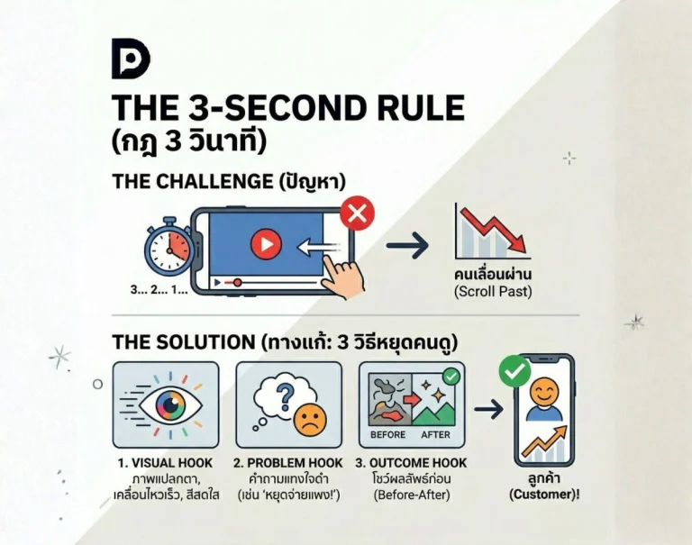 The 3-Second Rule กฎ 3 วินาทีสะกดสายตา เปลี่ยนคนเลื่อนผ่านให้กลายเป็นลูกค้า
